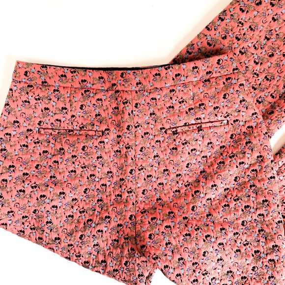 topshop pink floral print straight leg pants sz 8 - Picture 5 of 6